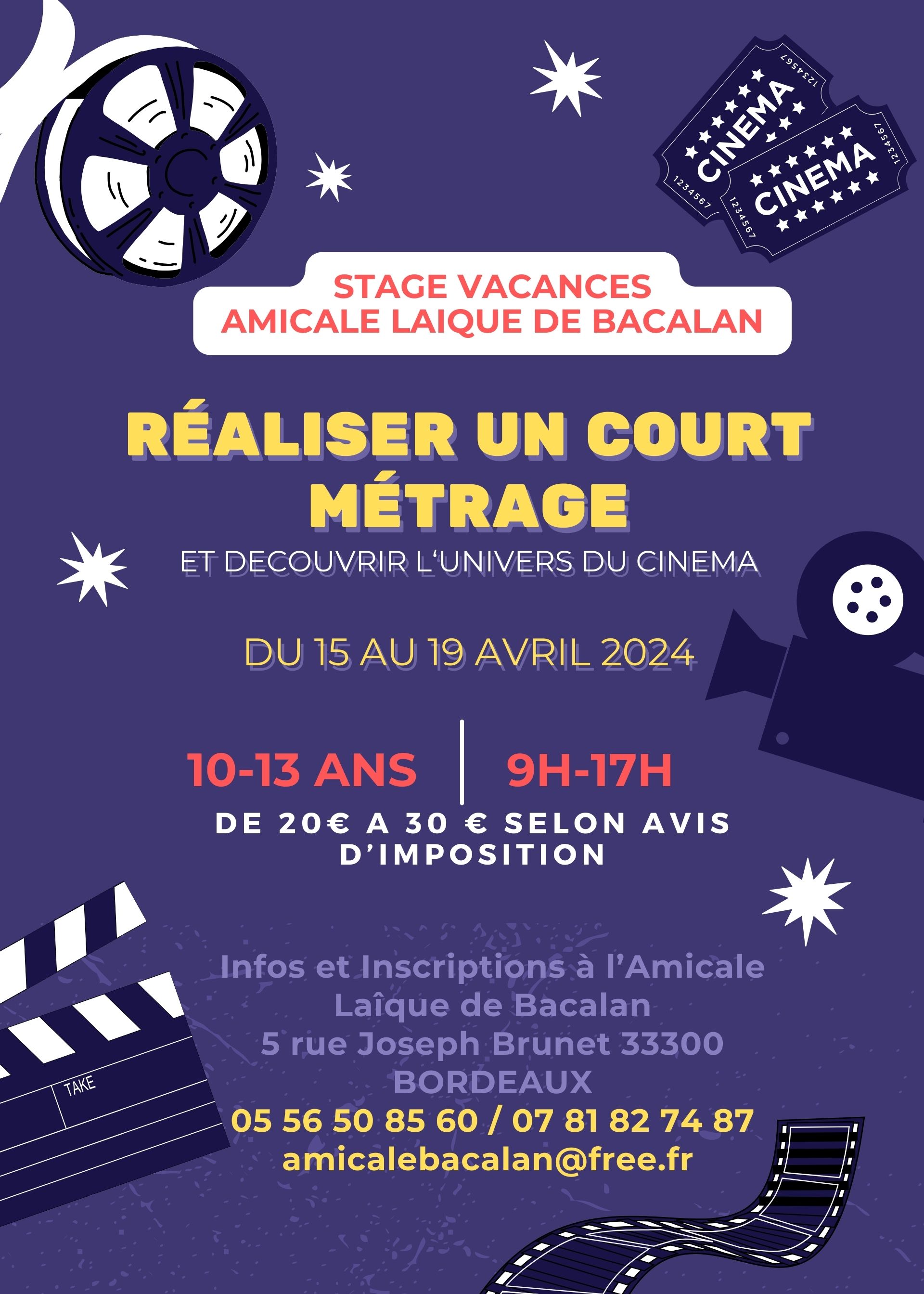 Stage Vacances Avril 2024